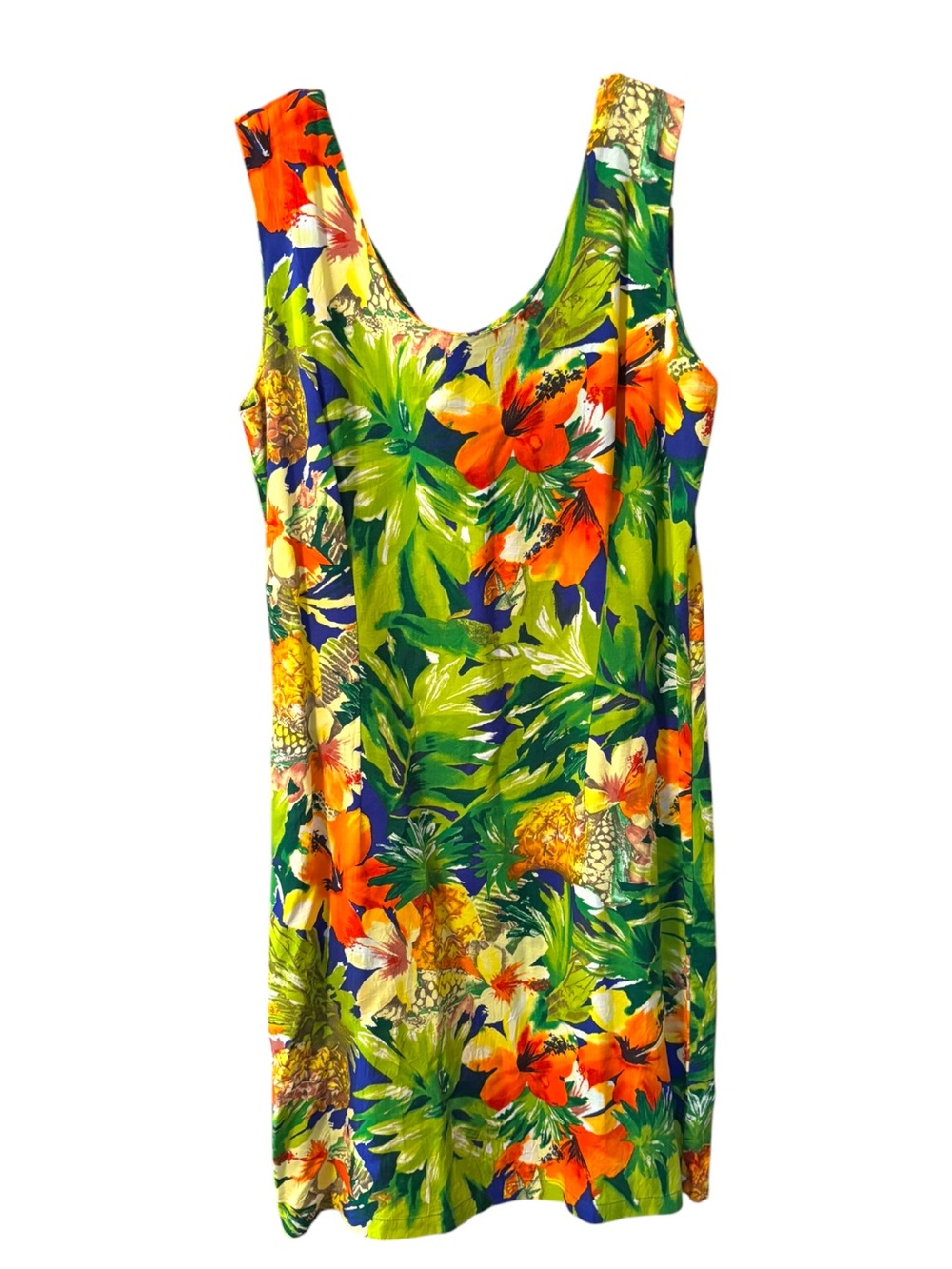 Jams World Bright Tropical Print Shirt in Green, Orange & Yellow
